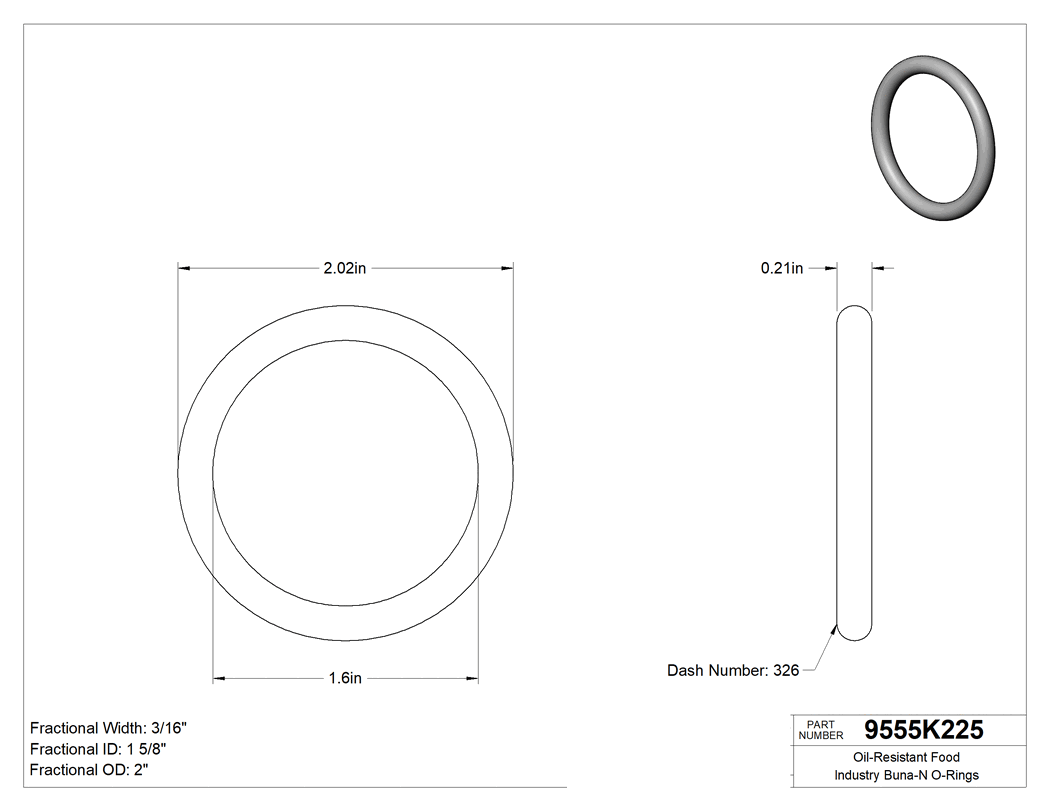 Technical drawing - 9555K225